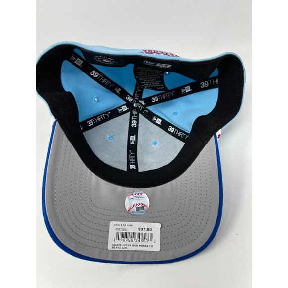 New Era Houston Astros Fourth of July 39THIRTY Blue MLB Flex Hat Size L/XL - Picture 6 of 7